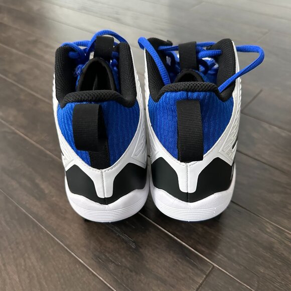 Nike Alpha White & Blue Men's 10 Football Cleats NWOT - Picture 4 of 10